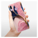 Silikónové puzdro iSaprio - Pink Blue Leaves - Huawei Honor Play