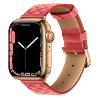 Apple Watch 1-6, SE (38/40 mm) / Watch 7-8 (41 mm), kožený remienok, diamantový vzor, Hoco WA18,