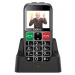 EVOLVEO EasyPhone EB, mobilný telefón pre seniorov s nabíjacím stojanom, strieborná