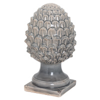 Estila Dizajnová elegantná keramická dekorácia Acorn sivej farby 35cm