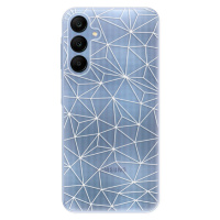 Odolné silikónové puzdro iSaprio - Abstract Triangles 03 - white - Samsung Galaxy A25 5G