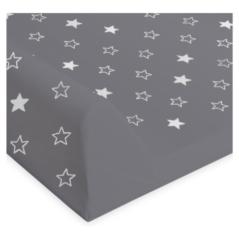 CEBA Podložka prebaľovacia 2-hranná s pevnou doskou (50x80) Comfort Hviezdy tmavo šedá