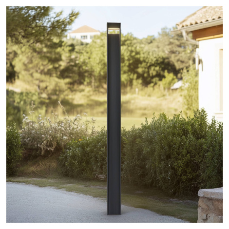 Lucande LED vonkajšie svetlo Tavion, 230 cm, antracit, IP65