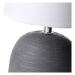 Sivá keramická stolová lampa s textilným tienidlom (výška  27,5 cm) – Casa Selección