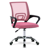 AUTRONIC KA-L103 PINK Kancelárska stolička, poťah ružová látka MESH a sieťovina MESH, výškovo na
