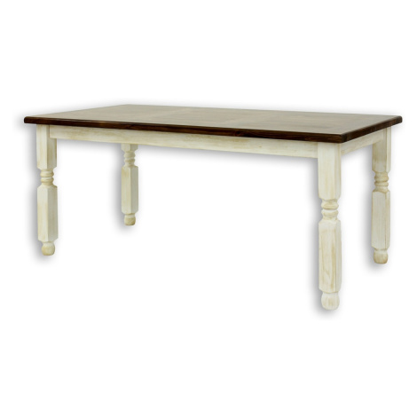 Sedliacky stôl 90x180cm mes 01 a - k16 antická biela