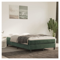 vidaXL Posteľný rám na boxspring tmavozelený 120x200 cm zamat