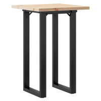 vidaXL Jedálenský stolík v tvare O 50x50x75,5 cm borovica a oceľ