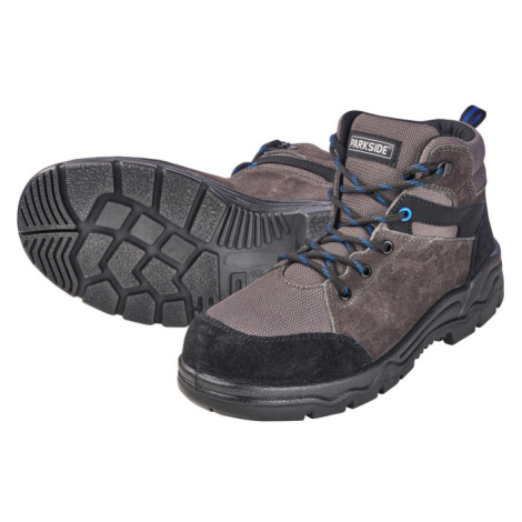 PARKSIDE® Pánske kožená bezpečnostná obuv S3 (46, sivá/čierna)