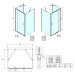 POLYSAN - EASY LINE sprchový kout tri steny 900-1000x1000, pivot dvere L/P varianta, Brick sklo 