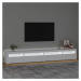 vidaXL TV skrinka s LED svetlami biela 270x35x40 cm