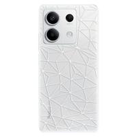 Odolné silikónové puzdro iSaprio - Abstract Triangles 03 - white - Xiaomi Redmi Note 13 5G