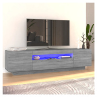 vidaXL TV skrinka s LED, sivý dub sonoma 160x35x40 cm