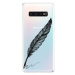 Odolné silikónové puzdro iSaprio - Writing By Feather - black - Samsung Galaxy S10+