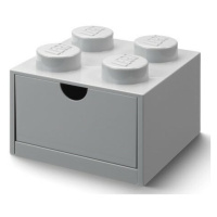 LEGO® stolný box 4 so zásuvkou šedá 158 x 158 x 113 mm