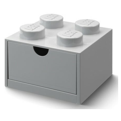 LEGO® stolný box 4 so zásuvkou šedá 158 x 158 x 113 mm