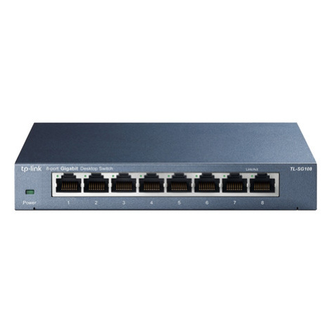 tp-link TL-SG108, 8 port Gigabit Desktop Switch, 8x 10/100/1000M RJ45 ports, supports IGMP, stee