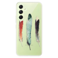 Odolné silikónové puzdro iSaprio - Three Feathers - Samsung Galaxy A54 5G