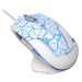 Myš drátová USB, E-blue Mazer Pro, bielo-modrá, optická, 2500DPI, e-box