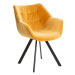 LuxD 24120 Dizajnová stolička Kiara horčicový zamat