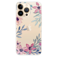 Odolné silikónové puzdro iSaprio - Leaves and Flowers - iPhone 13 Pro