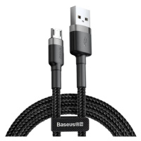 Nabíjací a dátový kábel USB, microUSB, 100 cm, 2400 mA, s ochranou proti zlomeniu, vzor šnúrky, 