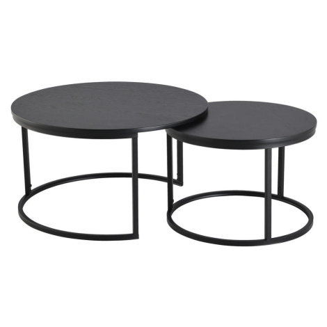 MID.YOU SADA KONFERENČNÝCH STOLÍKOV, čierna, kov, kompozitné drevo, 80/60/45/42/80/60 cm