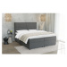 Sivá boxspring posteľ s úložným priestorom 180x200 cm Lola – Ropez