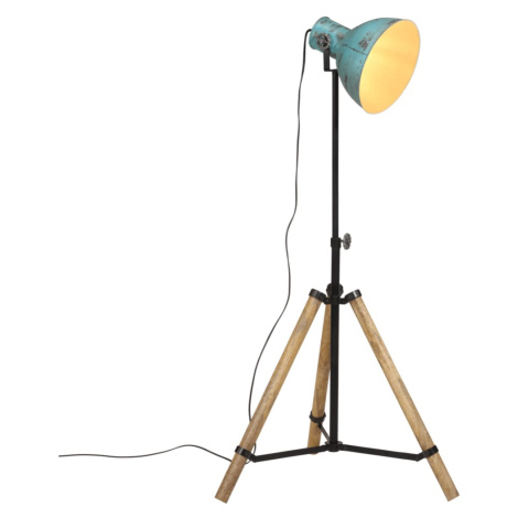 vidaXL Podlahová lampa 25 W šmuhovaná modrá 75x75x90-150 cm E27