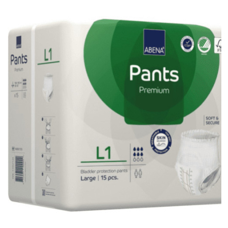 ABENA Pants premium L1 navliekacie plienkové nohavičky boky 100-140 cm savosť 1400 ml 15 ks