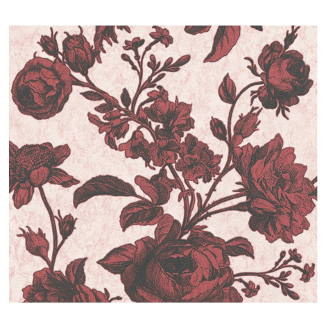 A. S. Creation Vliesová tapeta My Home My Spa Kvety červená AS-Création