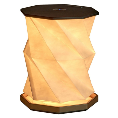 Čierna LED stolová lampa (výška  18 cm) Twist Hexagon – Gingko