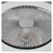 Smart LED stropný ventilátor Sandfjord, tichý, chróm, Ø 50 cm