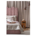 Ružová čalúnená jednolôžková posteľ s úložným priestorom s roštom 90x200 cm Dreamy Aurora – Miuf