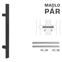 FT - MADLO kód 841S 40x10 mm UN 600 mm 40x10 mm 800 mm, čierná matná