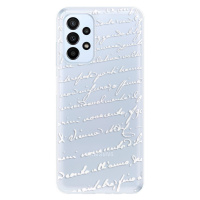 Odolné silikónové puzdro iSaprio - Handwriting 01 - white - Samsung Galaxy A23 / A23 5G