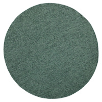 Kusový koberec Twin-Wendeteppiche 103095 grün creme kruh – na ven i na doma - 140x140 (průměr) k