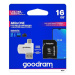 Karta GOODRAM microSDHC 16GB M1A4 All-in-one (R:100/W:10 MB/s), UHS-I Class 10, U1 + adaptér + č