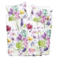 SCANquilt obliečky SATÉN TENCEL DESIGN florisa bielo-pestré