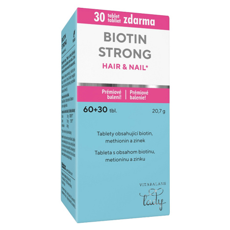 VITABALANS LADY Biotín strong hair & nail 60 tabliet + 30 tabliet ZADARMO