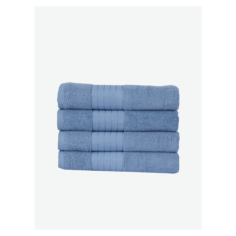 50 x 100 cm - Sada štyroch modrých uterákov Good Morning