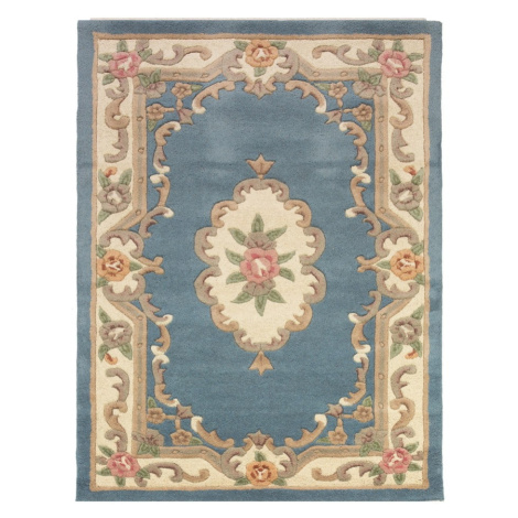 Modrý koberec z vlny Flair Rugs Aubusson, 150 x 240 cm