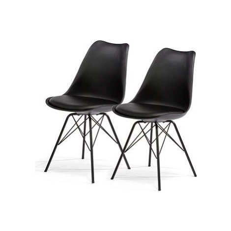 Jedálenská stolička SCANDINAVIA STANDARD čierna, set 2 ks Designlink