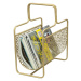 Kovový stojan na časopisy v zlatej farbe Mauro Ferretti Trivola