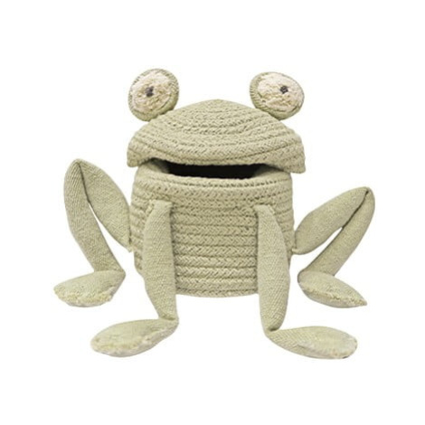 Zelený látkový detský kôš na hračky ø 15x15 cm Mini Fred the Frog – Lorena Canals