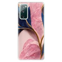 Odolné silikónové puzdro iSaprio - Pink Blue Leaves - Samsung Galaxy S20 FE