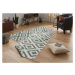 Kusový koberec Twin-Wendeteppiche 103131 grün creme – na ven i na doma - 80x250 cm NORTHRUGS - H
