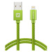 Kábel USB/Lightning (8 pin) Swissten 3.0A 1,2 m zelený