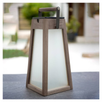 Solárna LED lucerna Tecka, teak Duratec sivá 39 cm