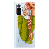 Odolné silikónové puzdro iSaprio - My Coffe and Redhead Girl - Xiaomi Redmi Note 10 Pro